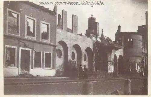 Postcard Belgium Dinant quai de Meuse hotel de ville