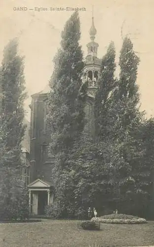 Postcard Belgium Gand eglise Sainte- Elisabeth