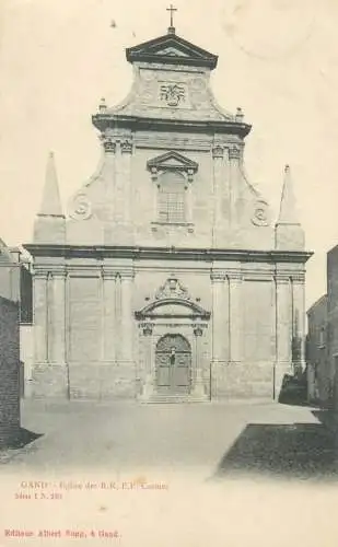 Postcard Belgium Gand eglise de Carmes