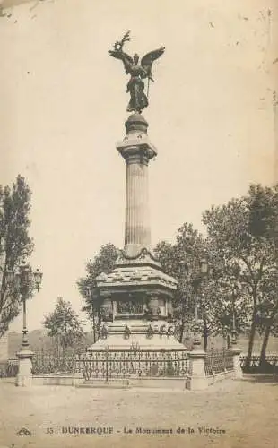Postcard France Dunkerque le monument d la Victoire