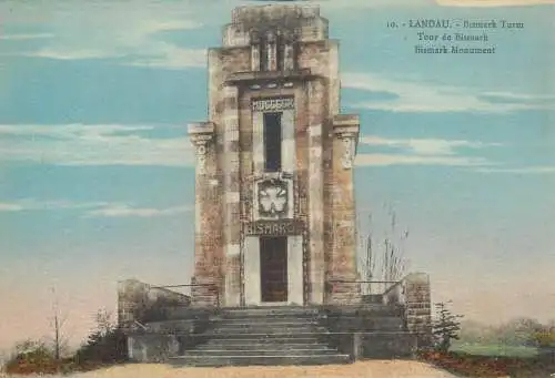 Postcard Germany Landau Bismark turm