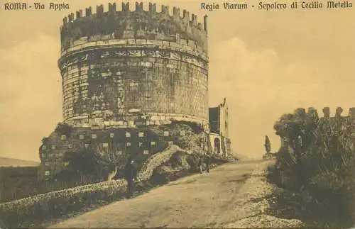 Postcard Italy Rome VIa appia