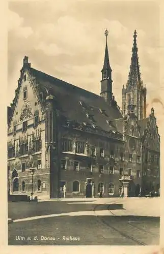 Postcard Germany Ulm a.d. Donau rathaus