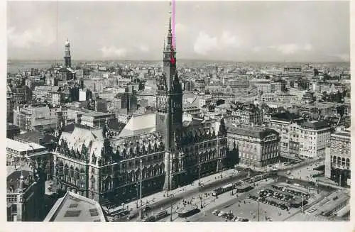 Postcard Germany Hamburg rathaus