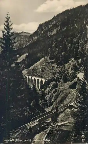 Postcard Germany Schwarzwald Hollental train bridge