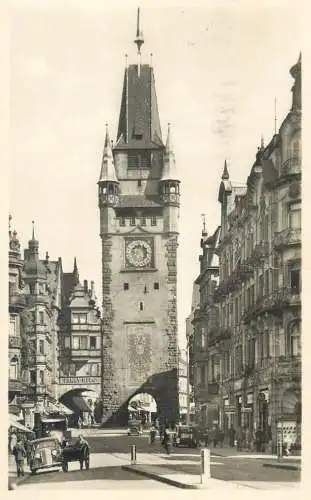 Postcard Germany Freiburg Schwarzwald 1953