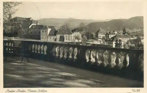 Postcard Germany Baden Baden neues schloss