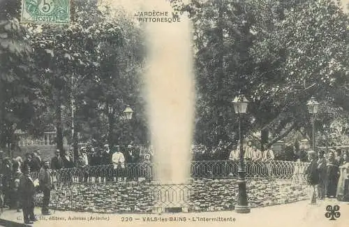 Postcard France Ardèche Vals les Bains l'intermittente