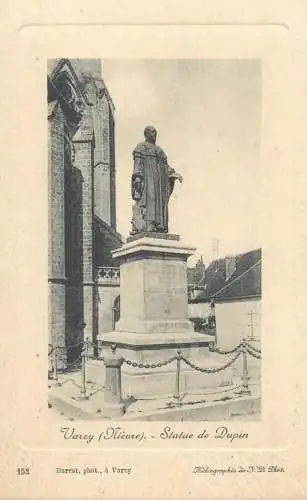 Postcard France Varzy Nievre statue de Dupin