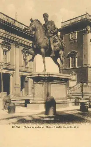 Postcard Italy Rome statua equestre di Marco Aurelio Campidoglio