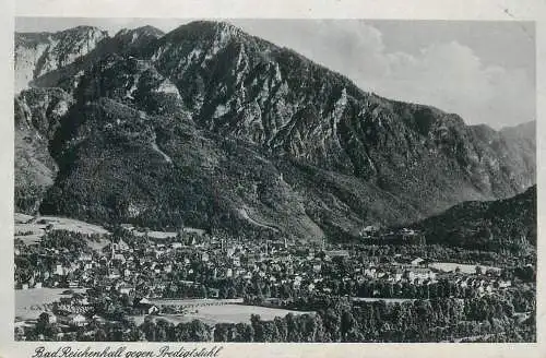 Postcard Austria Bad Reichenhall gegen Predigtstuhl