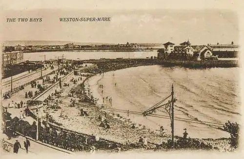 England Weston-super-Mare -the two bays