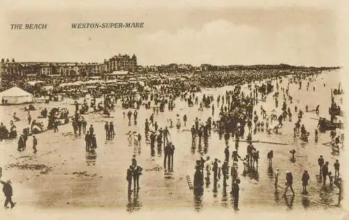 England Weston-super-Mare beach view littoral types ann scenes