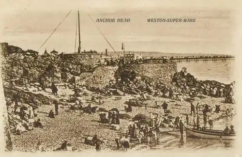 England Weston-super-Mare Anchor Head beach view