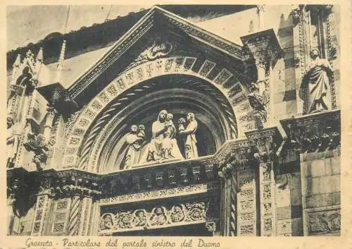 Postcard Italy Padova Grosseta portale sinistra del Duomo