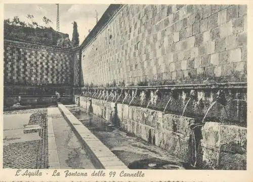 Postcard Italy L'Aquila la fontana delle 99 cannelle