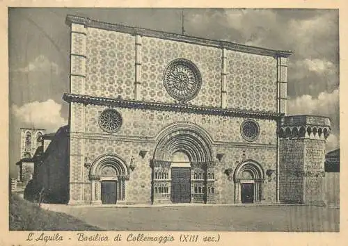 Postcard Italy L'Aquila Basilica di Collemaggio