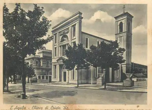 Postcard Italy l'Aquila chiesa di Cristo Re