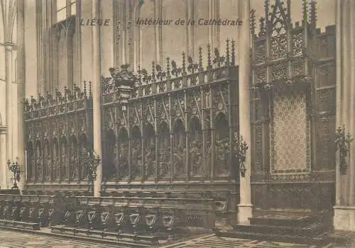 Belgium Liege aspect interieur de la Cathedrale