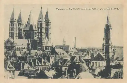 Belgium Tournai La Cathedrale & Le Beffroi
