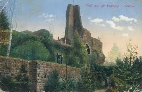 France Gruss aus den Vosgen Girbaden ruines