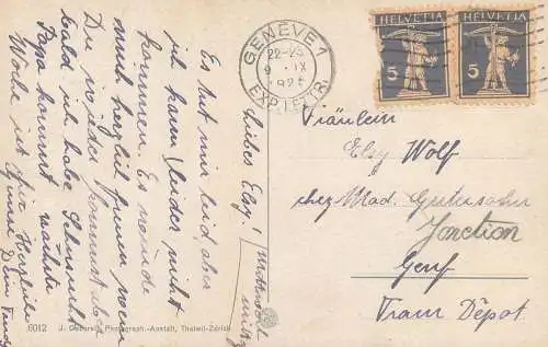 Postcard Switzerland Weidenallee