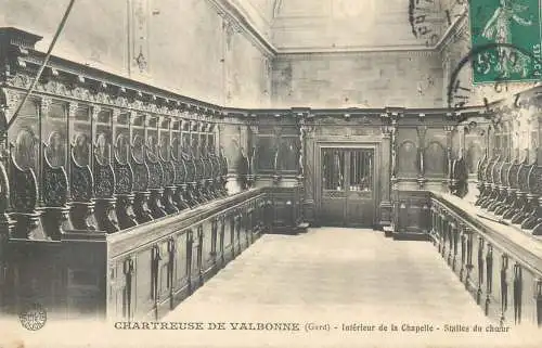 Postcard France Chartreuse de Valbonne chapelle