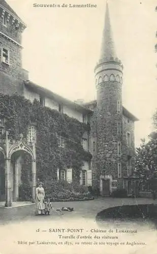 Postcard France souvenir de Lamartine Saint Point chateau