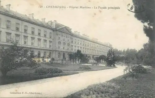 Postcard France Cherbourg hopital maritime