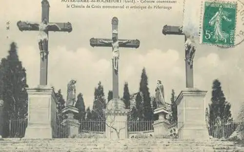 France Notre-Dame de Rochefort(Gard)  Le Chemin de Croix monumental et artistique du Pelerinage