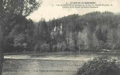 France Abbaye de Fontgombault La Creuse, le barrage, la Chapelle St-Julien