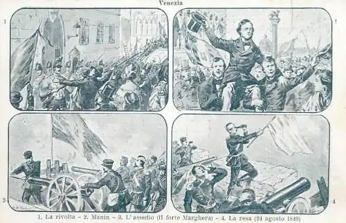 Cartolina postale italiana Lanciano - R. Carabba - Editore 1900 Venezia rivolta assedio la resa 1849