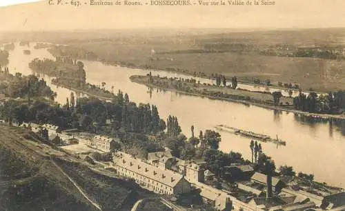 France Environs de Rouen Bonsecours Vallee de la Seine vue generale