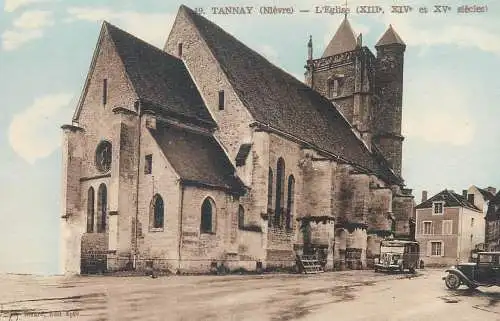 Postcard France Nièvre Tannay l'eglise