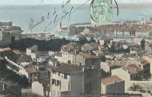 Postcard France Marseille vue generale prise de Notre Dame de la Garde