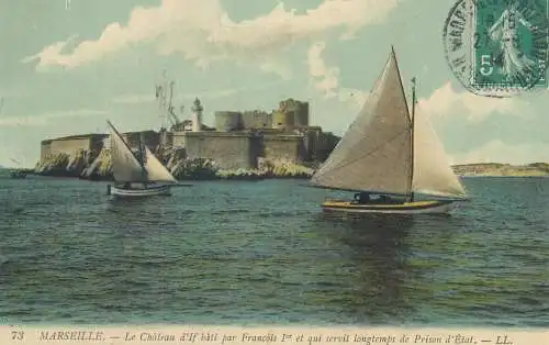 Postcard France Marseille le chateau d'If