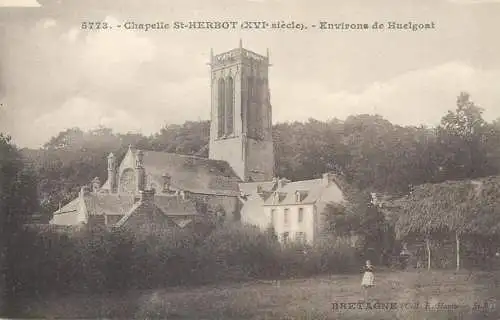 France Bretagne Chapelle St Herbot XVI siecle Environs de Huelgoat