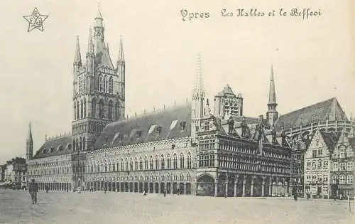 Belgium Ypres Les Halles et le Beffroi