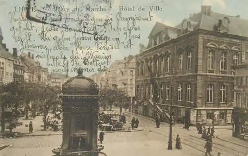 Belgium Liege Place du Marche Hotel de Ville