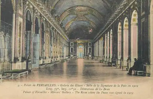 France Palais de Versailles Galerie des Glaces Salle de la Signature de la Paix 1919