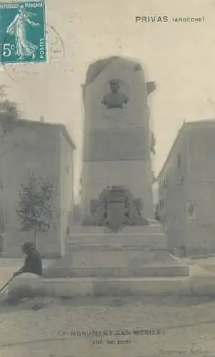 Postcard France Ardèche Privas le monument des mobiles