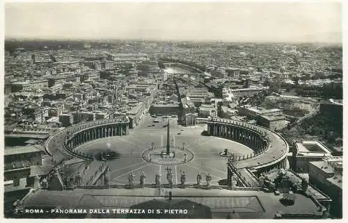 Italia Roma (Rome) cartolina postale vera fotografia E. Verdesi 1930`s Vaticano