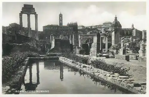 Italia Roma (Rome) cartolina postale vera fotografia E. Verdesi 1930`s Foro Romano