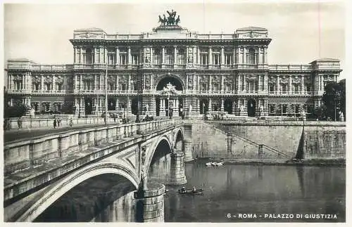 Italia Roma (Rome) cartolina postale vera fotografia E. Verdesi 1930`s Palazzo di Giustizia