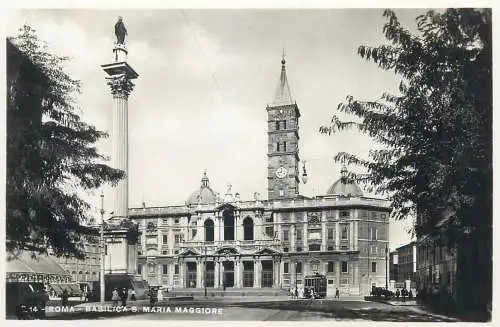 Italia Roma (Rome) cartolina postale vera fotografia E. Verdesi 1930`s Basilica S. Maria Maggiore