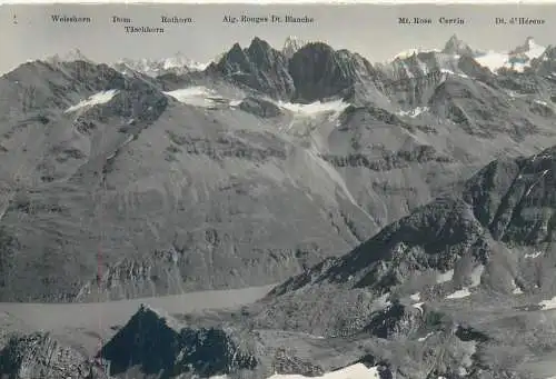 Postcard Switzerland sommet de la Rosablanche le lac de la Dixence