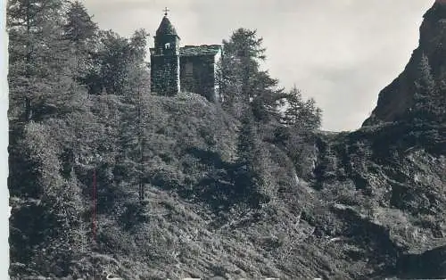 Postcard Switzerland Fionnay Chapelle de Mauvoisin