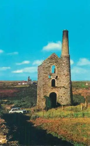 Postcard Uk England Cornwall an old cornish tin mine 1987