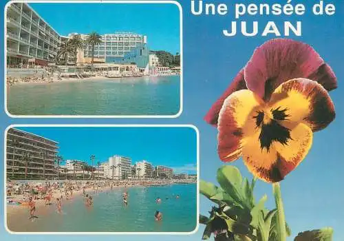 Postcard Paris Cote d'Azur un pensee de Juan les Pins