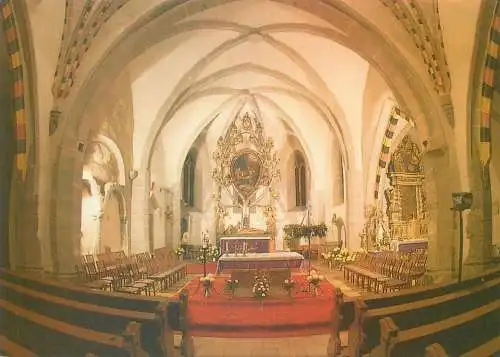 Postcard Hungary Gyongyospata inside of the church